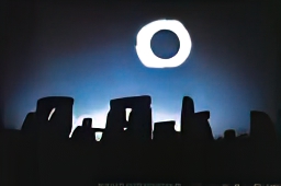 Stonehenge with Solar Eclipse