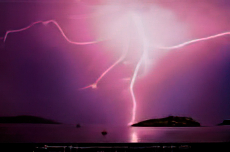Lightning Bolt over Shack Island