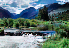 Rocky Mountain Waterfall
