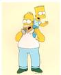 Homer and Bart Simpson