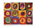 Colour Study Squares with Concentric Circles Abstract Color