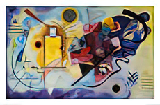 Gelb Rot Blau Abstract Color