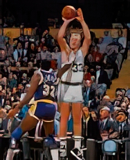 Larry Bird and Magic Johnson - ©Photofile