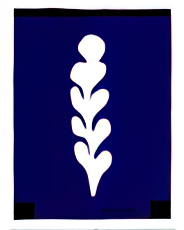 White Palm on Blue