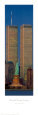 New York, New York - Statue of Liberty & World Trade Center Towers
