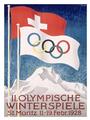 1928 St.Moritz Winter Olympics Poster