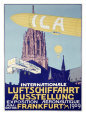 Vintage 1909 German Air Show Poster