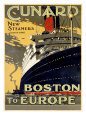 Cunard Line, Boston to Europe