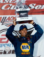 Michael Waltrip in Victory Lane with Talledega Trophy