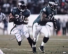 Brian Dawkins Interception Return - Hand Signed Photograph