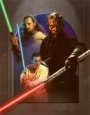 Qui-Gon Jinn, Obi-Wan Kenobi, & Darth Maul  (oversized postcard)