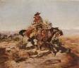 Charles Russell Riding Line Stretched Canvas Pri