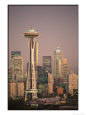 The Space Needle dominates the Seattle skyline