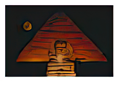 A view of the Great Sphinx and the Chephren Pyramid at night