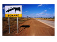 Sign on Side of Road, Kimberley, Australia
