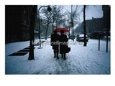 Walking on Snowy Winter Street, New York City, New York, USA