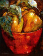 Apples in Red Bowl