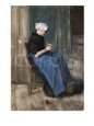 Young Scheveningen Woman, Knitting: Facing Right