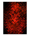 Red Wave Swirl Abstract Color