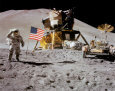 NASA - Astronaut,Rover,Flag On Moon  - ©Spaceshots