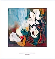 Abstract Floral with Rose