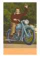 Man on Indian Motorcycle