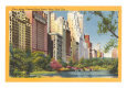 View along Central Park South, New York City New York Central Park