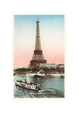 Eiffel Tower and Seine, Paris