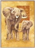 Mother Elephant with Young Animals Elephants
