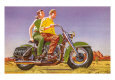 Couple on Motor Bike, Retro