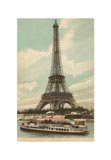 Eiffel Tower and Boat on the Seine