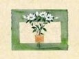 Flowers on Green and Beige I