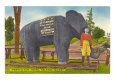 Cement Elephant Sculpture, Perry