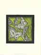 Butterfly Woodblock in Green I