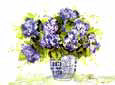 Hydrangeas in Blue Willow