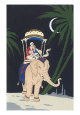 Indian Couple on Elephant Animals Elephants
