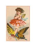 Victorian Girl on Butterfly