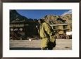 Buddhist Pilgrim at Tsurphu Monastery Near Lhasa