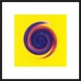 Whirl #1 -Mauve on Bright Yellow Abstract Color