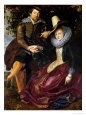 Self Portrait with Isabella Brandt, His First Wife, in the Honeysuckle Bower, circa 1609