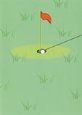 Golf Ball On Green With Flag Nationality American Art