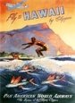 Pam Am Hawaii Surfing Flying Fish Poster