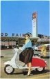 Woman on Scooter, Retro