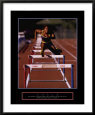 Goals - Runner Jumping Hurdles Motivational Goals