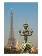 Lampost on Alexander III Bridge, with Eiffel Tower