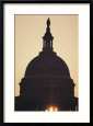 Sunlight Shines Through Columns on the U.S. Capitol Building Dome