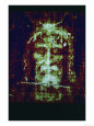 This is a computer-enhanced image of the face on the Shroud of Turin