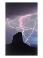 Lightning and butte, Monument Valley, UT