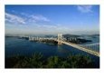 Seto-ohashi bridge over Inland Sea to Shikoku, Washuzan, Japan