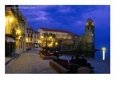 Waterfront Street Of Coastal Town, Collioure, Languedoc-Roussillon, France